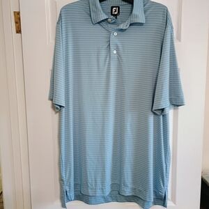 FootJoy Light Blue Striped Polo Shirt